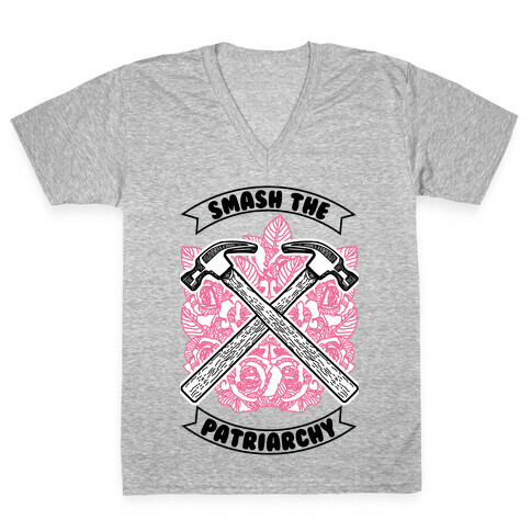 Smash the Patriarchy V-Neck Tee Shirt