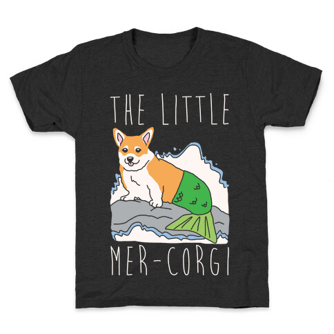The Little Mer-Corgi Parody White Print Kids T-Shirt