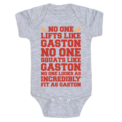 No One Lifts Like Gaston Parody Baby One-Piece