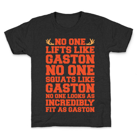 No One Lifts Like Gaston Parody White Print Kids T-Shirt