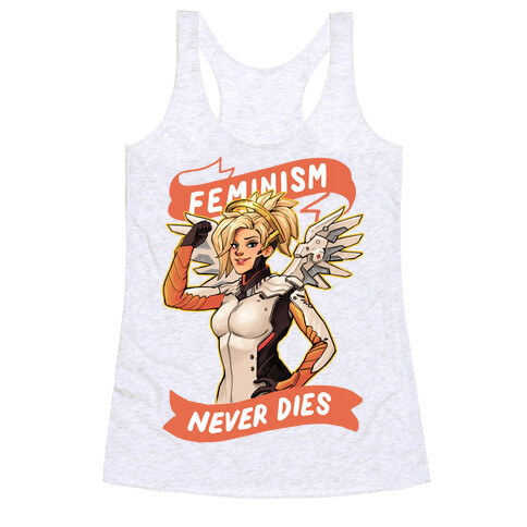 Feminism Never Dies Mercy Parody Racerback Tank Top