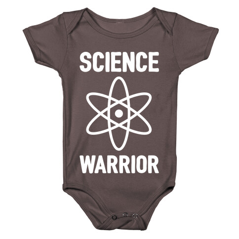 Science Warrior White Print Baby One-Piece