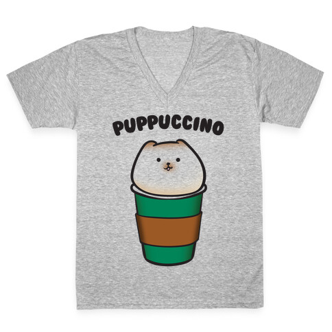 Puppuccino Parody V-Neck Tee Shirt