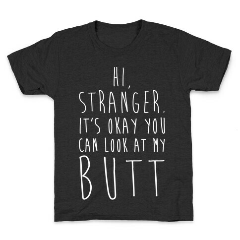 Hi Stranger White Print Kids T-Shirt