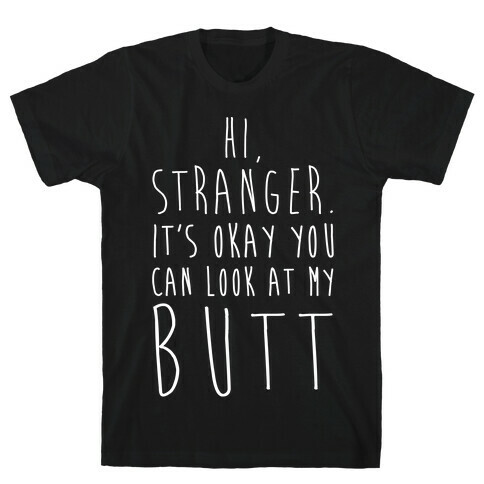 Hi Stranger White Print T-Shirt