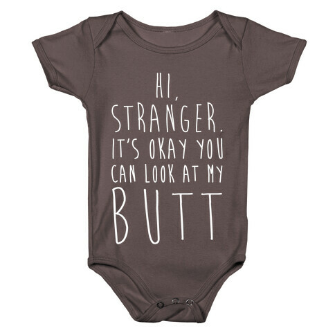 Hi Stranger White Print Baby One-Piece