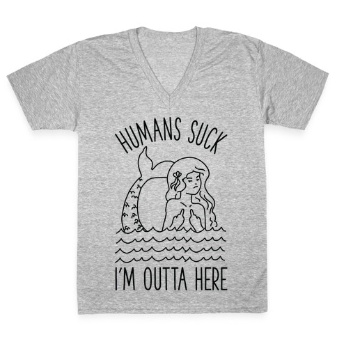 Humans Suck V-Neck Tee Shirt