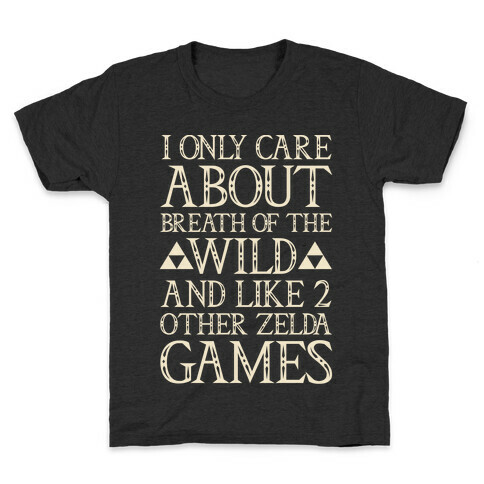I Only Care About Breath of The Wild White Print Kids T-Shirt