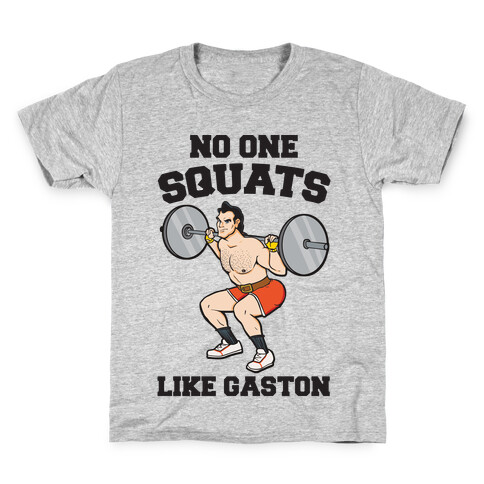 No One Squats Like Gaston Parody Kids T-Shirt