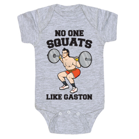No One Squats Like Gaston Parody Baby One-Piece