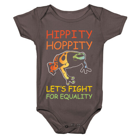 Hippity Hoppity Let's Fight For Equality White Print Baby One-Piece