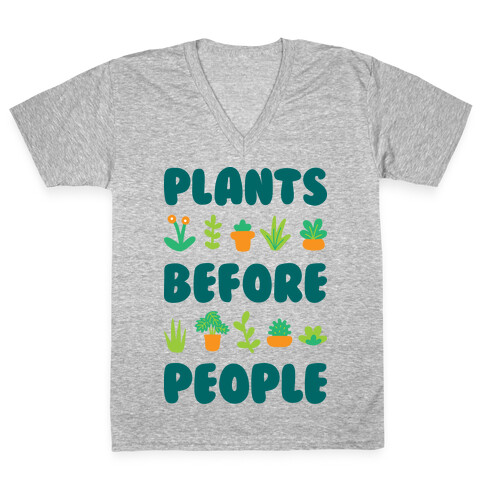 Plants Before People V-Neck Tee Shirt