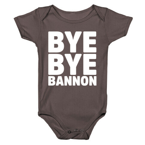 Bye Bye Bannon White Print Baby One-Piece