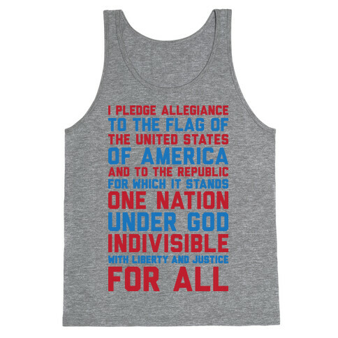 Pledge Of Allegiance  Tank Top
