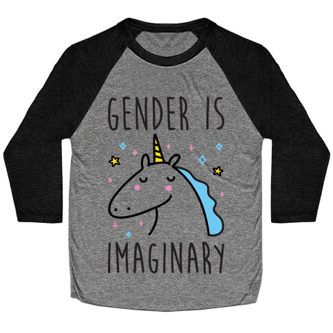 Gender Is Imaginary Unicorn Baseball Tee