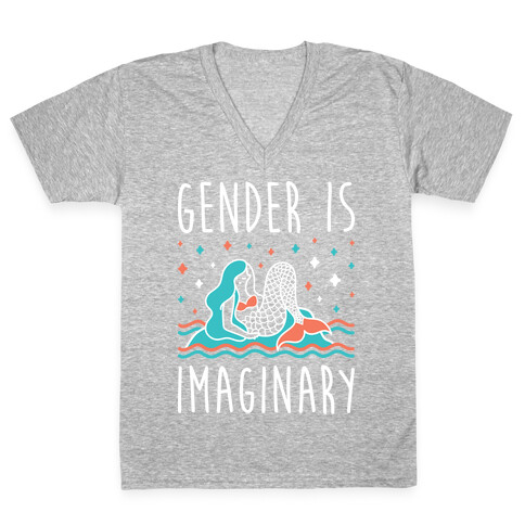 Gender Is Imaginary Mermaid V-Neck Tee Shirt