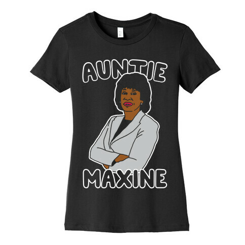 Auntie Maxine White Print Womens T-Shirt