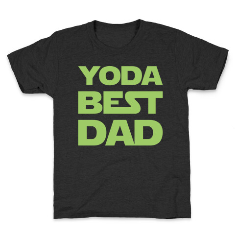 Yoda Best Dad Parody White Print Kids T-Shirt