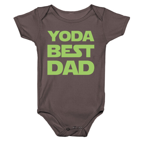 Yoda Best Dad Parody White Print Baby One-Piece