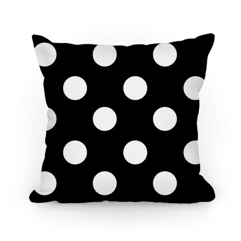 Big Polka Dot Pillow (black and white) Pillow