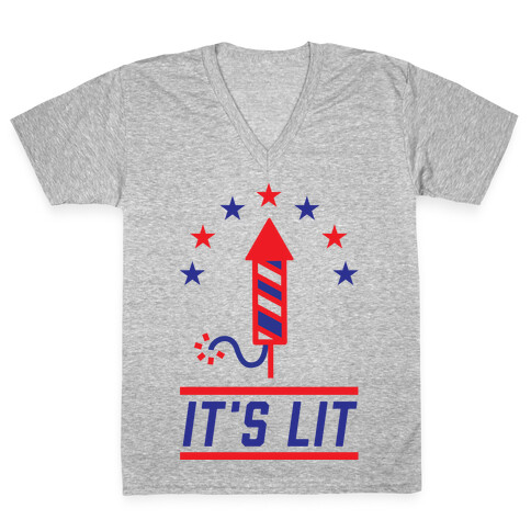 It's Lit V-Neck Tee Shirt