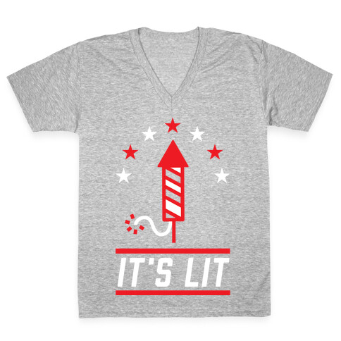 It's Lit V-Neck Tee Shirt