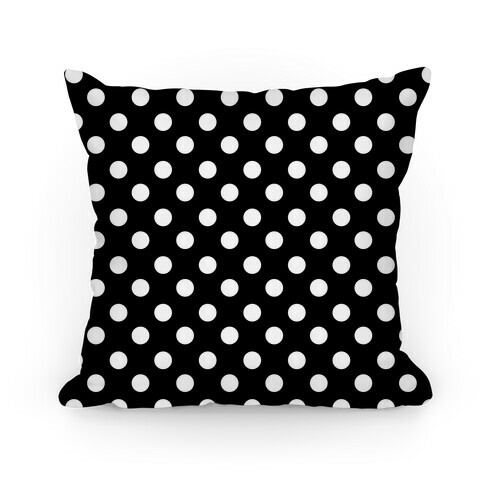 Small Polka Dot Pillow (black and white) Pillow