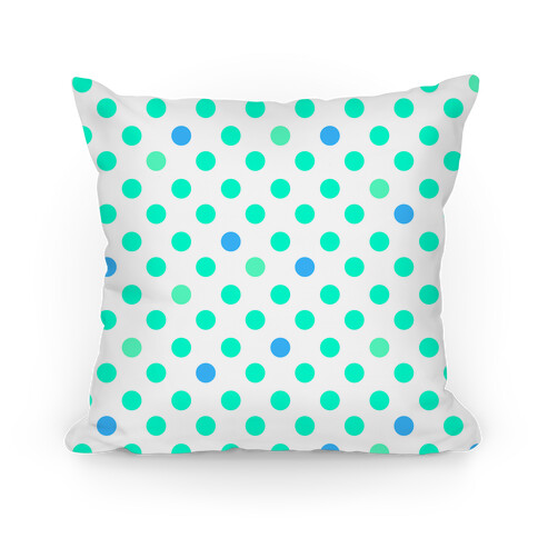 Small Polka Dot Pillow (mint) Pillow