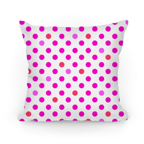 Small Polka Dot Pillow (pink) Pillow
