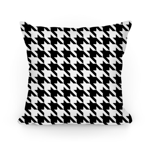 Houndstooth Pillow (black and white) Pillow