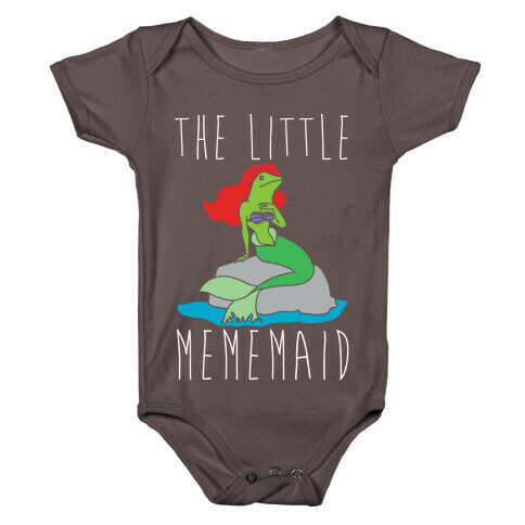 The Little Mememaid Parody White Print Baby One-Piece