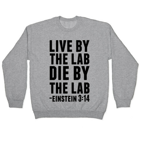Live By The Lab Die By The Lab (Einstein 3:14) Pullover
