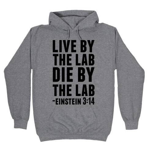 Live By The Lab Die By The Lab (Einstein 3:14) Hooded Sweatshirt