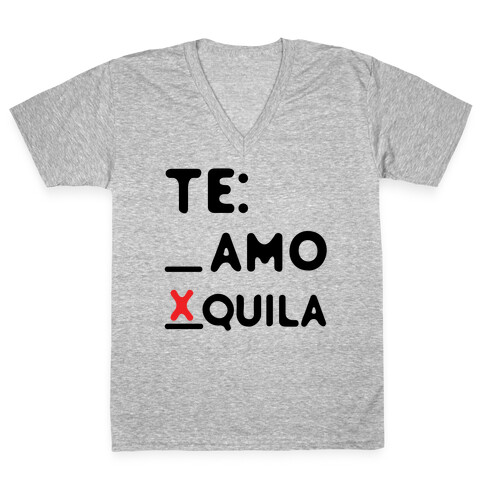 Te amo Tequila V-Neck Tee Shirt