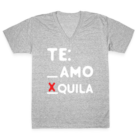 Te Amo Tequila V-Neck Tee Shirt