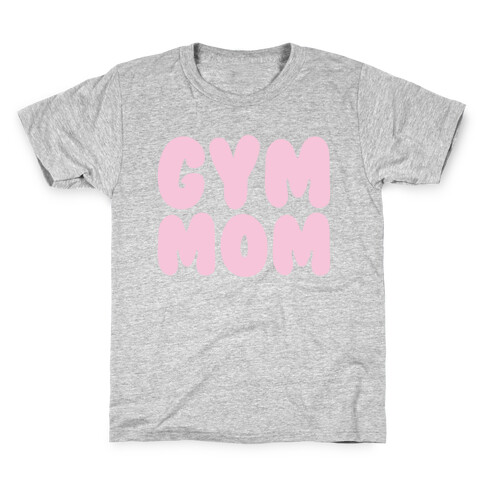 Gym Mom White Print Kids T-Shirt