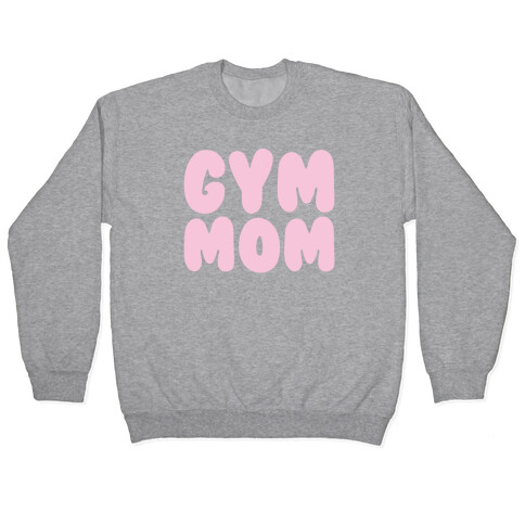 Gym Mom White Print Pullover