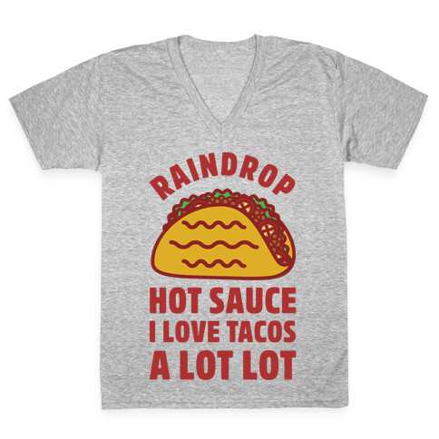 Raindrop Hot Sauce V-Neck Tee Shirt