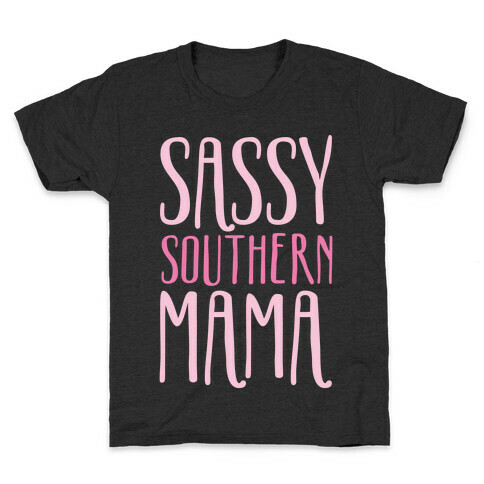 Sassy Southern Mama White Print Kids T-Shirt