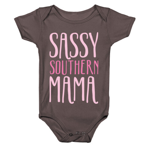 Sassy Southern Mama White Print Baby One-Piece