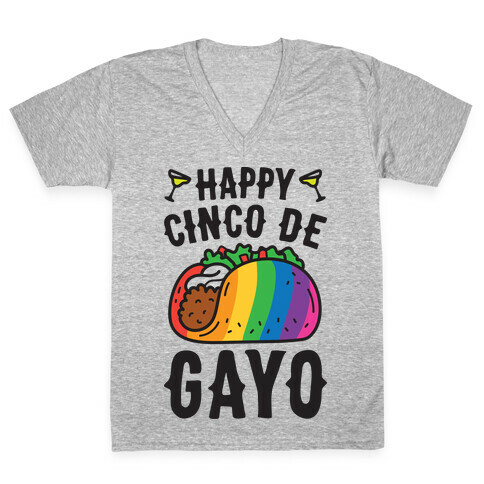Happy Cinco De Gayo V-Neck Tee Shirt