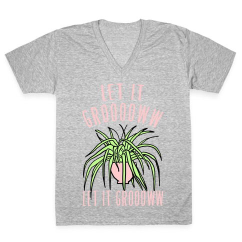 Let It Grow Let It Grow V-Neck Tee Shirt