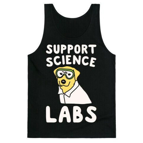 Support Science Labs White Print Tank Top