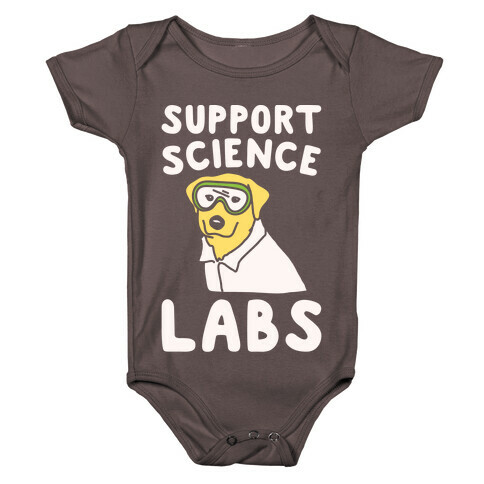 Support Science Labs White Print Baby One-Piece