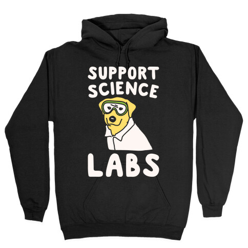 Support Science Labs White Print Hooded Sweatshirt