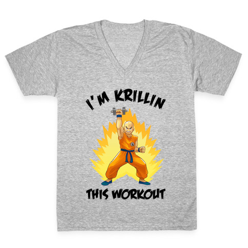 I'm Krillin This Workout V-Neck Tee Shirt