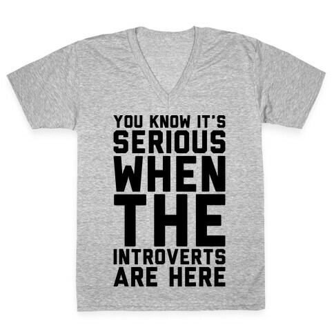 Introvert Protest V-Neck Tee Shirt