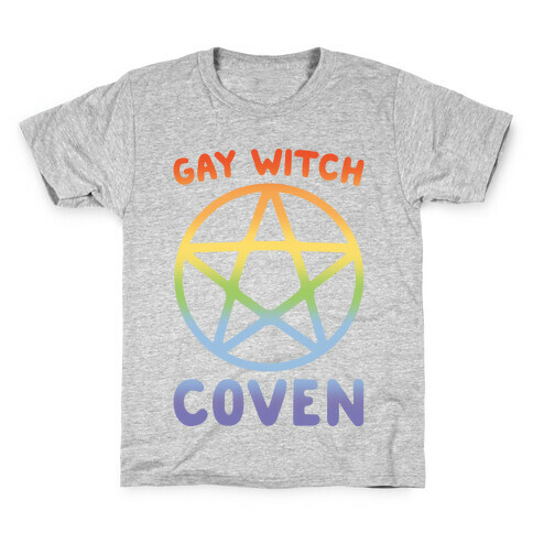 Gay Witch Coven White Print Kids T-Shirt