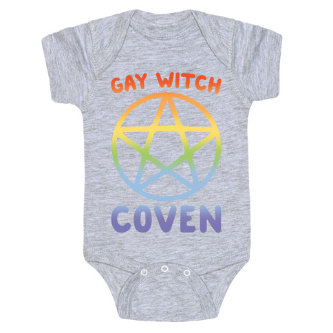 Gay Witch Coven White Print Baby One-Piece