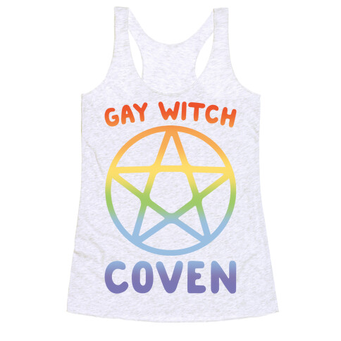 Gay Witch Coven Racerback Tank Top